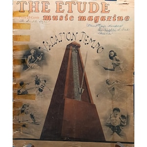 August 1940 The Etude Music Magazine Vacation Tempo Issue