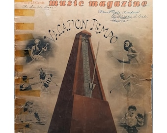 August 1940 The Etude Music Magazine Vacation Tempo Issue