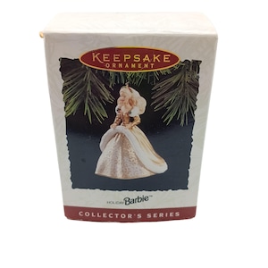 Hallmark Keepsake Ornament Holiday Barbie Collectors Series Handcrafted Dated 1994