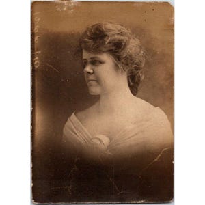 Antique Vintage Sepia Tone Portrait Photograph Of Woman