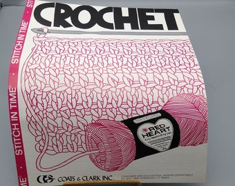 Vintage 1982 Coats and Clark Crochet Instruction Booklet, Stitch in Time