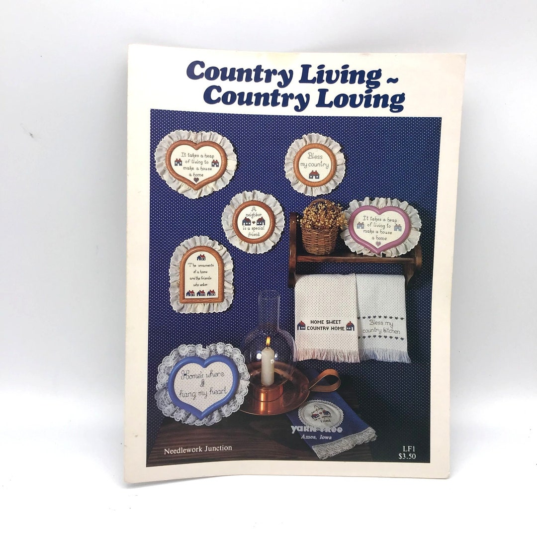 Vintage Cross Stitch Patterns, Country Living Country Loving LF1