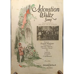 Anbetungswalzer Notenblatt Musiknoten Von Frank Magine & Paul Specht 1920er Jahre