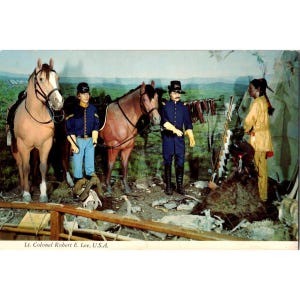 Jahrgang 1956 Postkarte Lt. Oberst Robert E. Lee USA Lone Star Hall Of Texas Geschichte