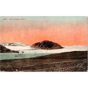 Vintage Muir Gletscher Alaska Postkarte von Edward H Mitchell