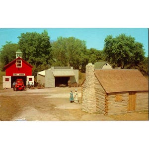 Carte postale vintage Midwest Old Settlers & Threshers Mt. Pleasant Iowa Carl F. Mahnke Productions