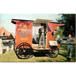Carte postale vintage Dr Mots Miracle Drugs Midwest Old Settlers and Threshers Mt Pleasant Iowa