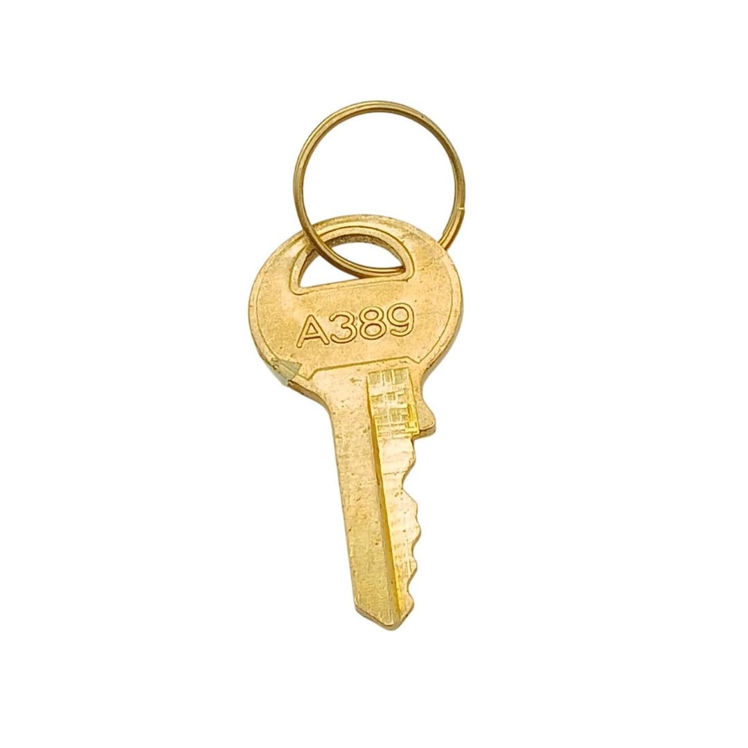 Vintage Brass Padlock Key With Ring Marked A389 - Etsy