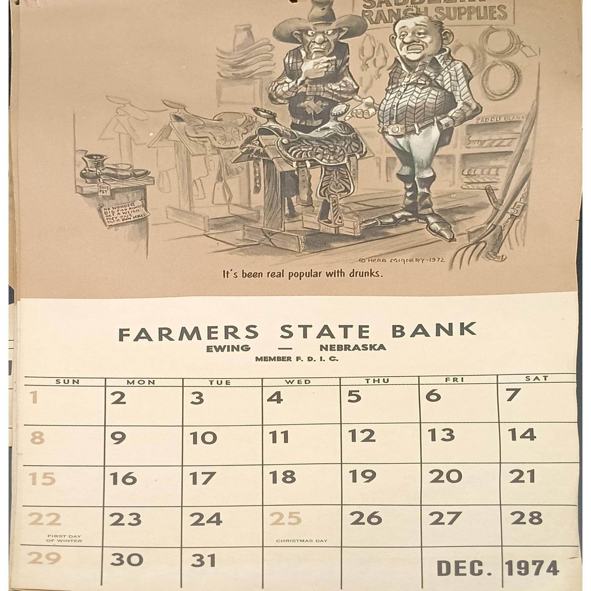 Vintage Bank Calendar - Etsy