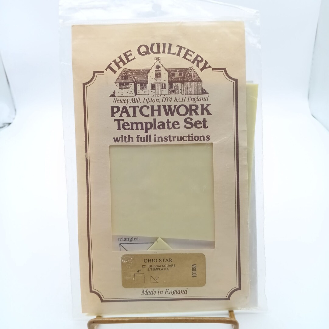 Patchwork Template Set Vintage Quiltery Patchwork Template Set With Full Instructions, Ohio ...