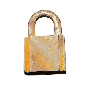 Elgin Vintage Padlock with Rust Patina, No Key