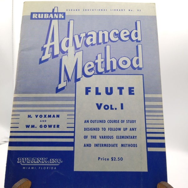 Vintage Sheet Music Rubank Advanced Method for Flute Vol 1, No 95 1939