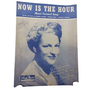 Vintage Sheet Music &quot;Now Is The Hour&quot; By Maewa Kaihau