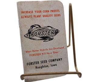 Forster Seed Memo Notebook, Vintage Agricultural Advertising Ephemera, Houghton Iowa
