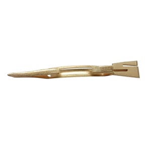 Vintage Swank Monogram Initial S Knife Illusion Gold-Tone Tie Clip Mens Accessory