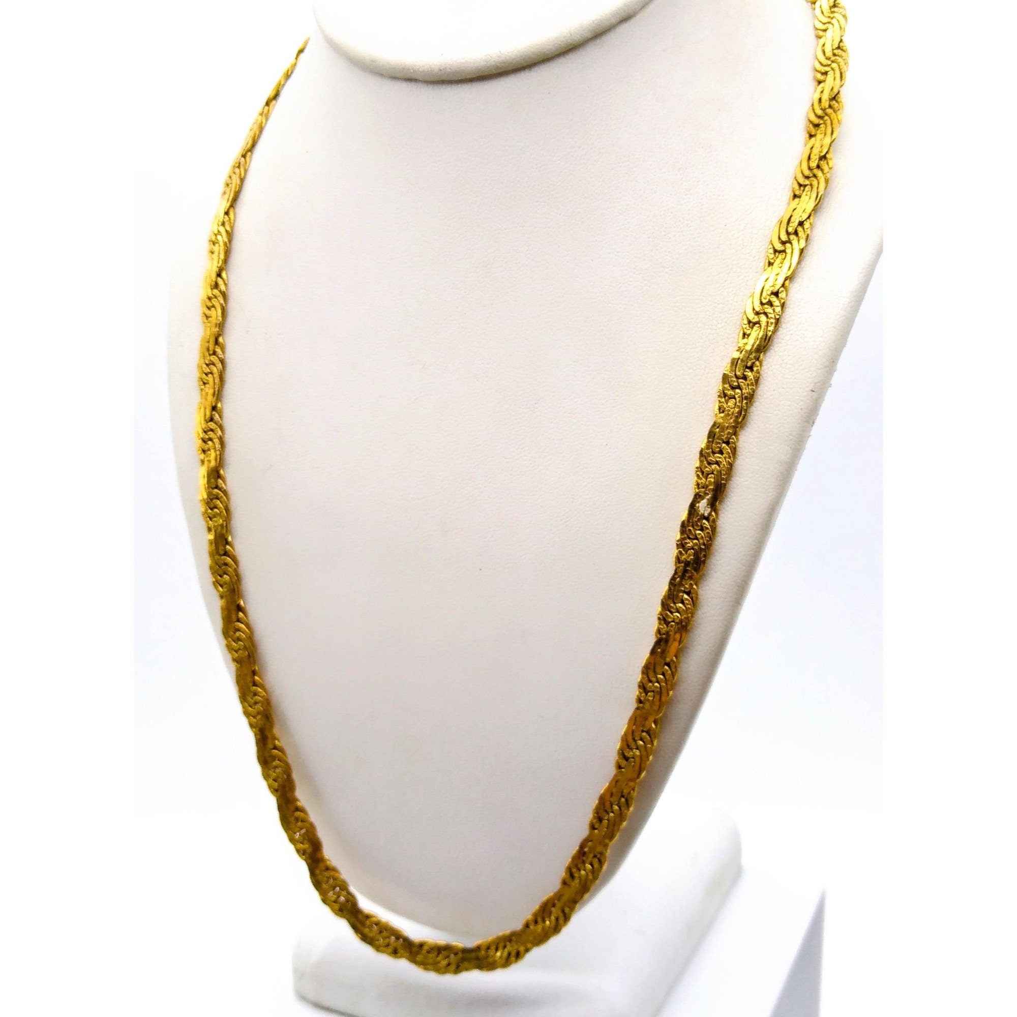 Collier Chaîne Dorée Vintage Plaqué Or - État Parfait, Neuf Sans Emballage