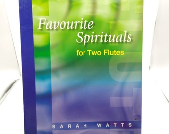 Vintage Sheet Music, Favourite Spirituals for Two Flutes by Sarah Watts, Kevin Mayhew 2000 Christian Hymns Song Book