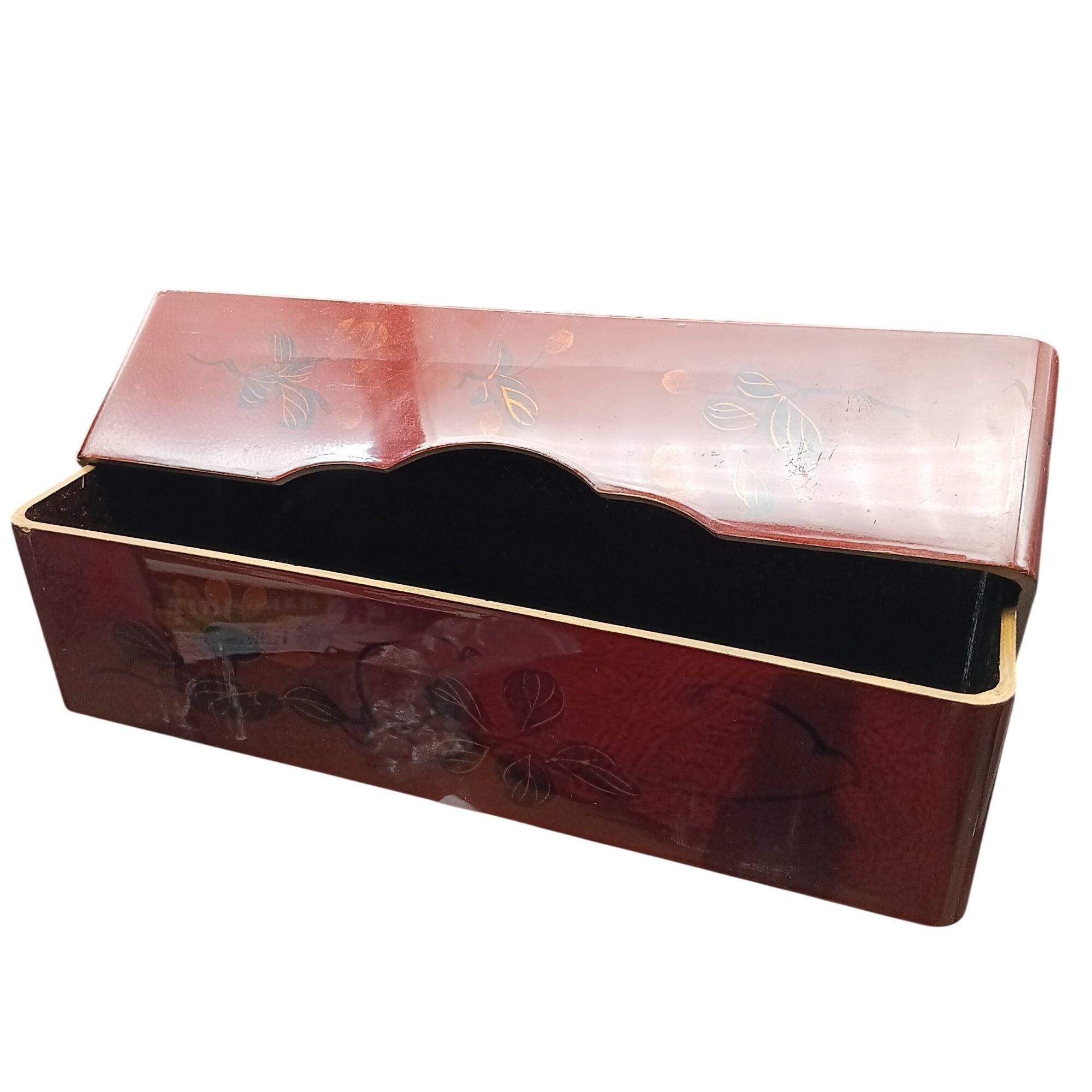 Japanese Bird Lacquer Box - Etsy