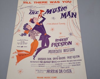 Vintage Sheet Music, Till There Was You, Meredith Willson 1950 Music Man Musical, Song Book Ephemera Collectible