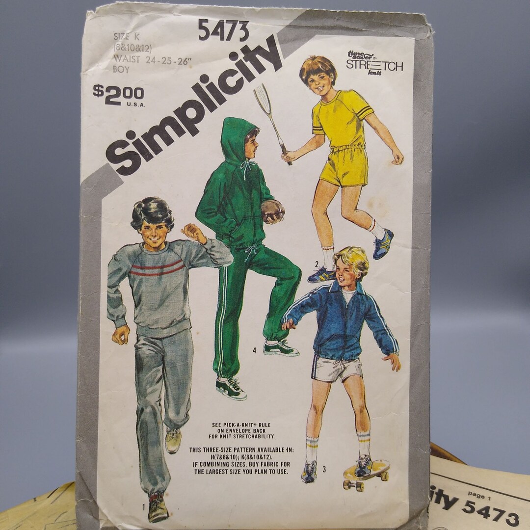 Vintage Sewing PATTERN Simplicity 5473, Childrens 1982 Boys Jacket With ...