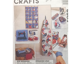 Patrón de organizador de costura McCalls Crafts 6903 sin cortar, fundas y accesorios para máquina de coser vintage