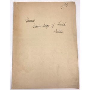 Puede incluir: Una página en blanco, de color blanquecino, con texto escrito a mano en tinta negra. El texto dice "Spanish Dream Days of Seville (Braxton)".