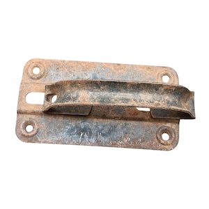 Vintage Rusted Metal Sliding Bolt Latch With Handle For Door Or Gate