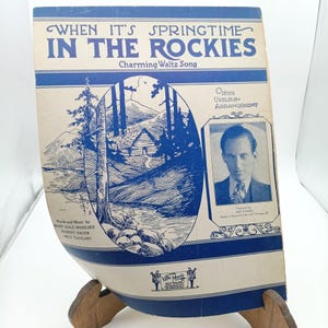When Its Springtime In The Rockies Vintage Sheet Music 1930s Waltz Song Mary Hale Woolsey