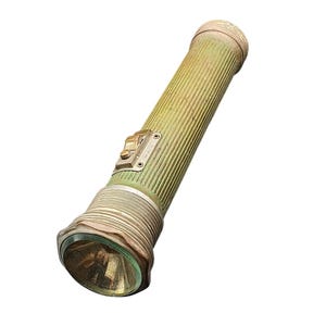 Vintage Rayovac Ribbed Metal 3 Cell Flashlight 1925