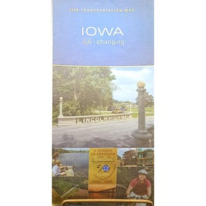 2006年アイオワ州交通地図（リンカーンハイウェイと州間高速道路50周年記念）