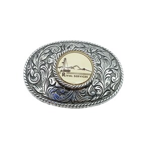 Vintage Western Belt Buckle, Rival Services Oil and Gas  display picture 2