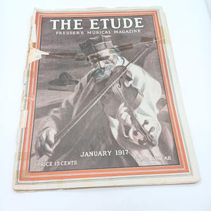 The Etude Pressers Musical Magazine January 1917 Vintage Collectible Issue
