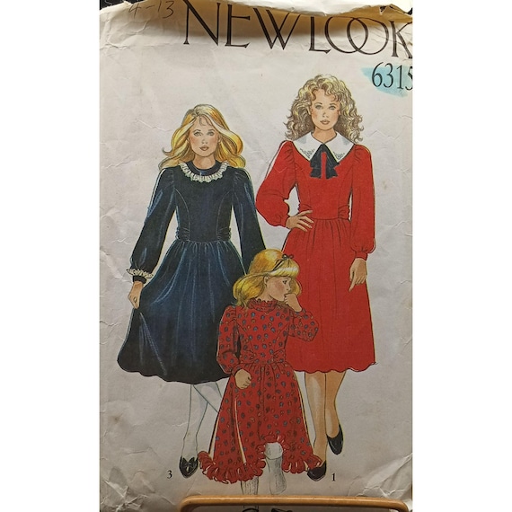New Look 6315 Vintage Dress Sewing Pattern for Girls Dresses Sizes 4-14 -  Etsy