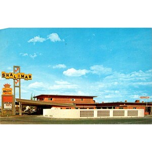 Vintage carte postale Shalimar Inn Gallup Nouveau-Mexique motels occidentaux objets de collection inutilisés au bord de la route du sud-ouest
