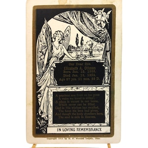 Carte commémorative ancienne de 1912 en l'honneur d'Elizabeth Ottman