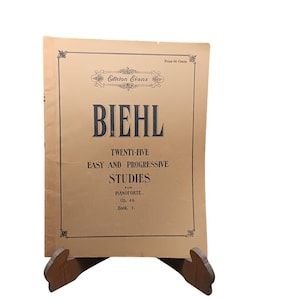 Biehl Twenty-Five Easy And Progressive Studies Op 44 Book 1 Edition Evans Pianoforte Music Sheet