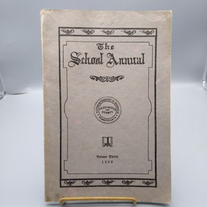 Antique School Annual Book, Volume 30 1938 Washington County Pennsylvania, Superintendent Report Volume