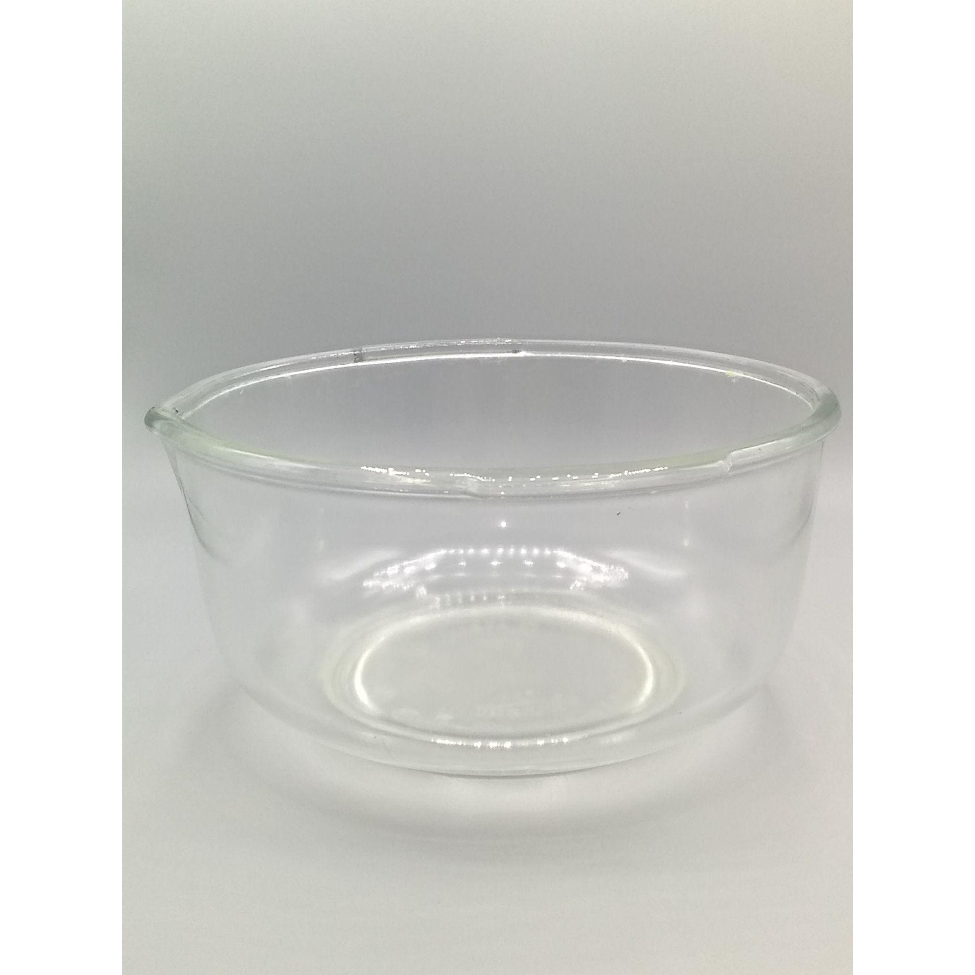 Vintage Clear Glass Mixing Bowl with Pour Spout Glasbake Made Etsy