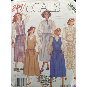 Vintage McCalls 3238 Misses Jumper Sewing Pattern Size 12 Fashion Basics Uncut 1980s Design