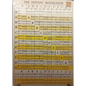The Instant Modulator Lilenas Publishing Co. Vintage Music Chart For Pianists & Organists