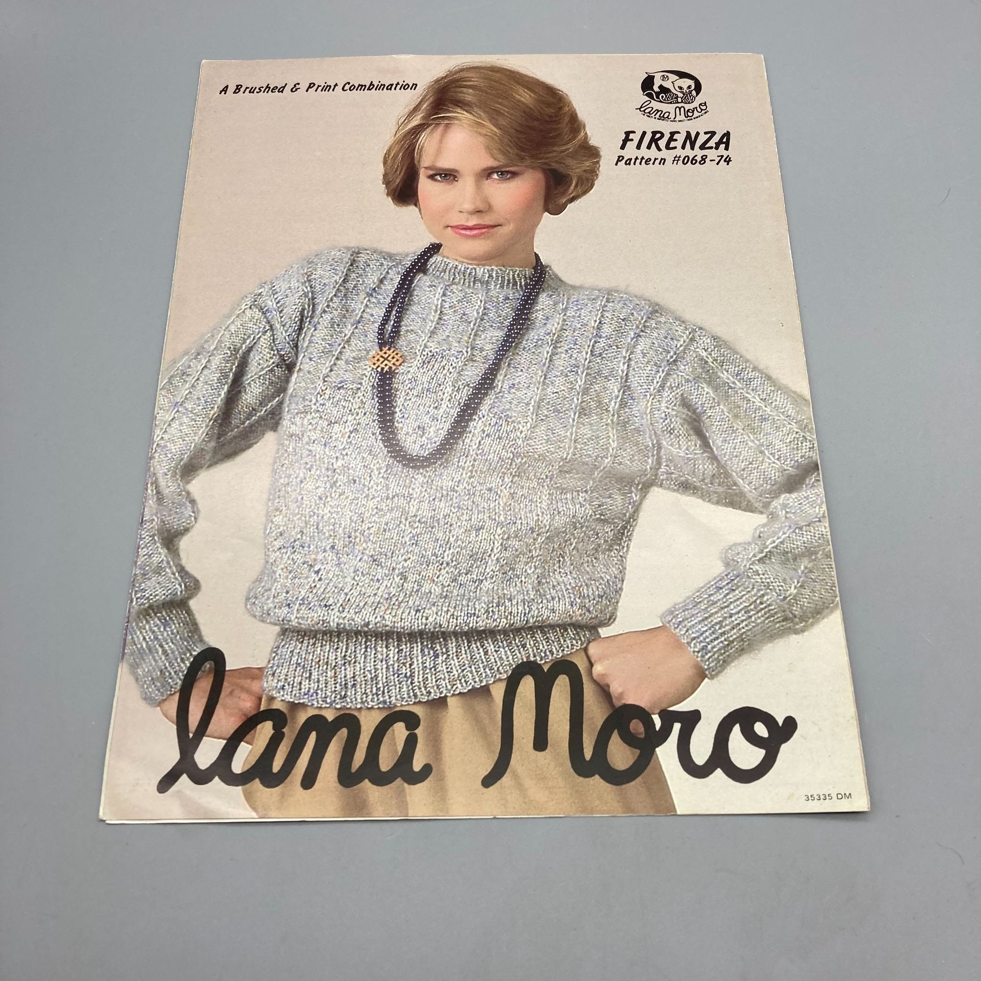 Vintage Patterns Lana Moro Brushed and Print Combination Knit Firenza Pattern 068-73 068-74 068-75 1980s