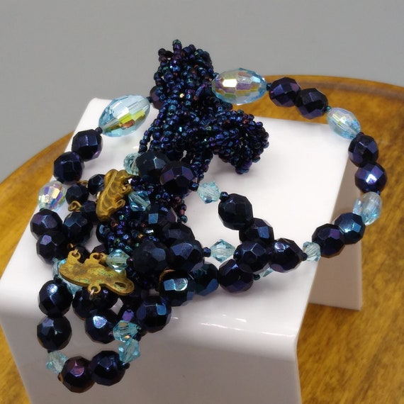 Mid Century Jonne Beaded Double Strand Necklace, … - image 5