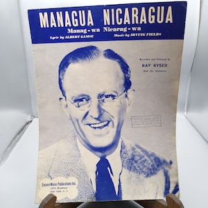 Vintage Sheet Music, Managua Nicaragua by Kay Kyser, Encore 1946 Albert Lamse Irving Fields