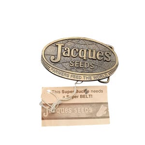 Jacques Seeds Vintage Metal Belt Buckle New with Tags 1970s