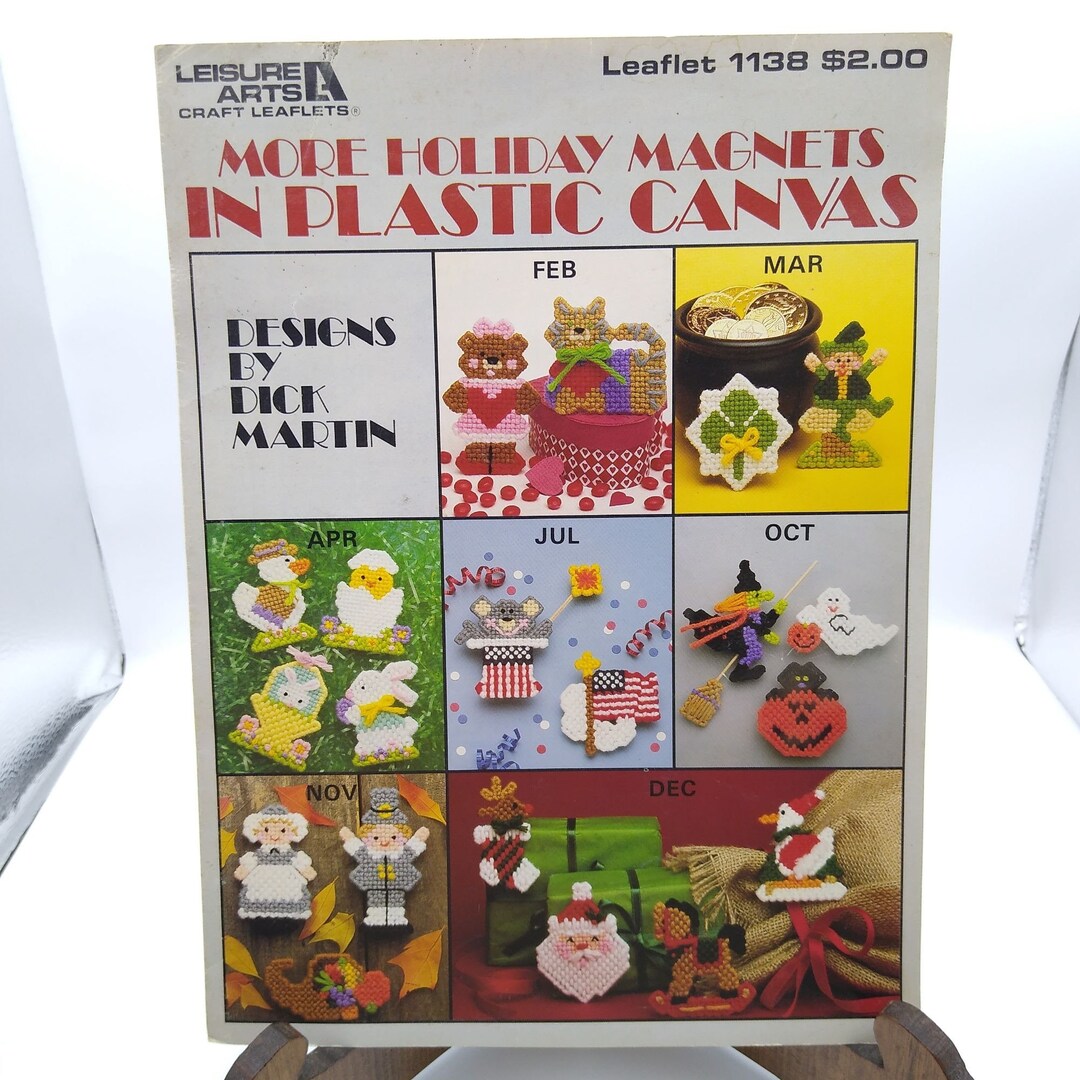 Vintage Plastic Canvas Patterns, More Holiday Magnets by Dick Martin ...