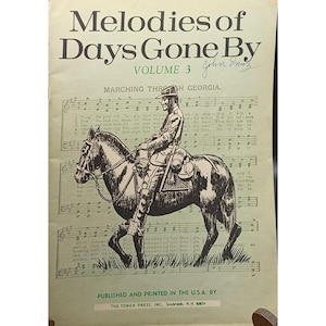 Melodies Of Days Gone By Volume 3 Vintage Songbook 1970s The Tower Press U.S.A. Music Lyrics & Notes Antique Collectible