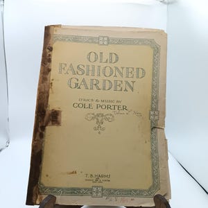Old Fashioned Garden and Swanee Vintage Notenblatt von Cole Porter & George Gershwin
