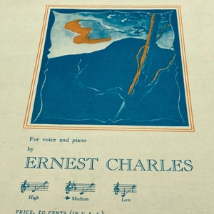 Vintage Sheet Music, Sweet Song of Long Ago by Ernest Charles, Schirmer 1933
