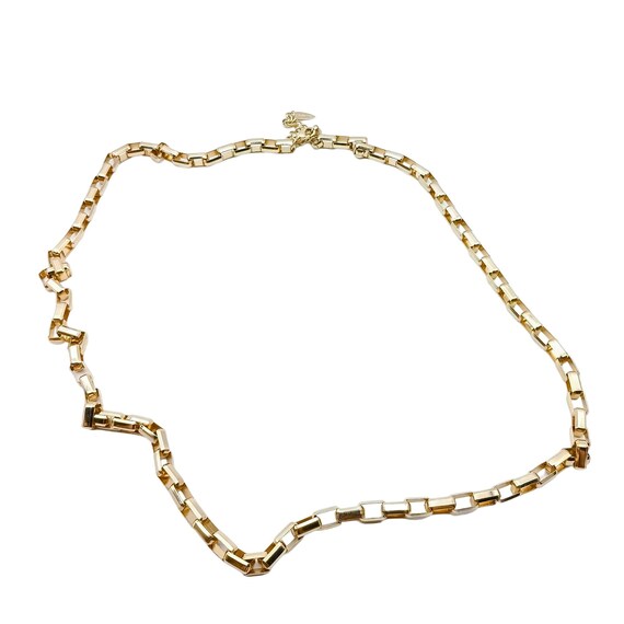 Coldwater Creek Chunky Rectangular Link Chain Nec… - image 3