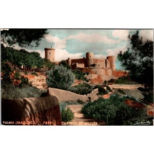 Vintage Postkarte Palma Mallorca Castillo De Bellver 7839 Von Zerkowitz Barcelona